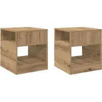 vidaXL Table d'appoint 2 pcs Chêne artisanal 40,5 x 40 x 45 cm