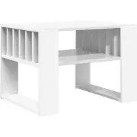 vidaXL Table basse blanche 66 x 49,5 x 45 cm Bois composite