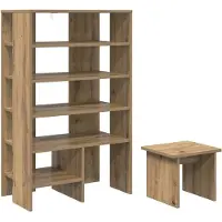 vidaXL Cabinet à chaussures 2 pcs Chêne artisanal Bois d'ingénierie