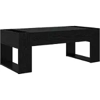 vidaXL Table basse noire imitation chêne 110 x 50 x 41 cm Bois composite