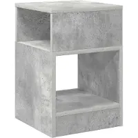 vidaXL Table d'appoint Gris béton 30,5 x 30 x 45 cm Bois d'ingénierie