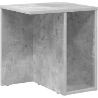 vidaXL Table d'appoint Gris béton 37 x 32 x 40 cm Bois d'ingénierie