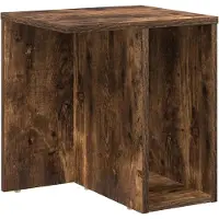 vidaXL Table d'appoint Chêne fumé 37 x 32 x 40 cm Bois d'ingénierie