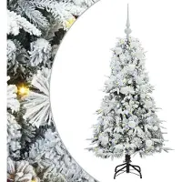 vidaXL Arbre de Noël artificiel pliable Blanc 120 cm PE et PVC