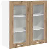 vidaXL Armoire suspendue Riga Chêne artisanal 80 x 31 x 80 cm