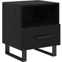 vidaXL Cabinet de chevet avec tiroir Chêne noir 40 x 35 x 47.5 cm