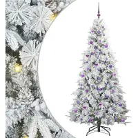 vidaXL Sapin de Noël Artificiel à Branches Articulées Vert 210 cm