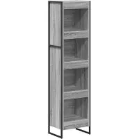 vidaXL Bibliothèque Gris Sonoma 80 x 30 x 155 cm Bois d'ingénierie