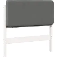 vidaXL Tête de lit rembourrée blanche et gris clair 80 cm