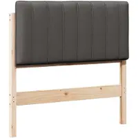 vidaXL Tête de lit rembourrée marron et gris foncé 90 cm