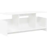 vidaXL Support TV 102 x 35 x 45 cm, blanc, en panneaux de fibres de bois