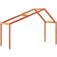 vidaXL Toit pour lit d'enfant brun cire 213x85,5x144,5 cm Bois massif