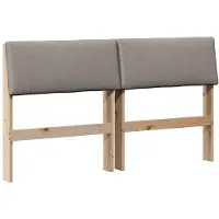 vidaXL Tête de lit rembourrée Taupe 135 cm Pin massif