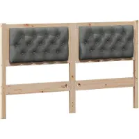 vidaXL Tête de lit marron et gris foncé 140 cm pin massif