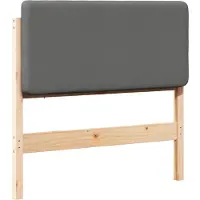 vidaXL Tête de lit rembourrée avec tête de lit marron et gris clair 80 cm