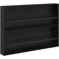 vidaXL Étagère à magazines avec rayonnage Noir imitation chêne 100 x 12 x 70 cm