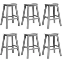 vidaXL Ensemble de mobilier de jardin, 6 pièces, gris clair, en HDPE