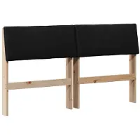 vidaXL Tête de lit rembourrée noire 135 cm Pin massif