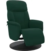 vidaXL Fauteuil relax avec repose-pieds Vert foncé velours