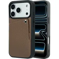 Selencia Coque Riva avec porte-cartes pour Apple iPhone 17 Pro Max - Mocha Brown