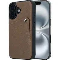 Selencia Coque Riva avec porte-cartes Apple iPhone 16 - Mocha Brown