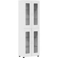 vidaXL Haut Armoire Blanc brillant 60 x 35 x 182 cm Bois d'ingénierie
