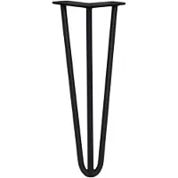 Monster 4 pieds de table en hairpin, 35,5 cm de long, avec 3 barres, diamètre 12 mm, couleur noire