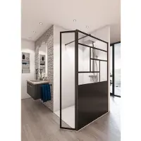 SAINT-GOBAIN Aurys Baleares Paroi De Douche Blanche 100x198 Cm