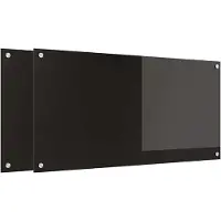 vidaXL Dos de cuisine 2 pcs Noir 100 x 50 cm Verre trempé