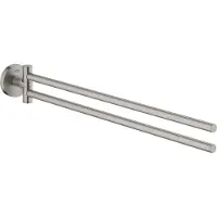 GROHE Start QuickFix porte-serviettes, 2 bras, adhésif, supersteel
