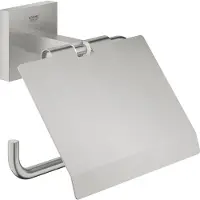 GROHE Start Cube QuickFix distributeur de papier toilette, avec couvercle, adhésif, supersteel