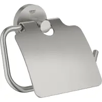 GROHE Start QuickFix Distributeur de papier toilette, avec couvercle, adhésif, supersteel