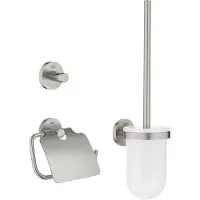 GROHE QuickFix Start - WC-Accessoires-Set 3 in 1, Supersteel