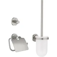 GROHE WC 3 en 1 ESSENTIALS Glas/Metall supersteel