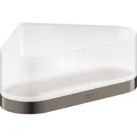 GROHE Selection - Receveur de douche avec support, d'angle, brossé Hard Graphite 41038AL0