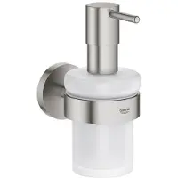 GROHE Start QuickFix Distributeur de savon avec support, adhésif, supersteel