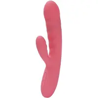 Svakom Avery Powerful Thrusting vibromasseur muni d’un stimulateur clitoridien Strawberry Pink 19.1 cm