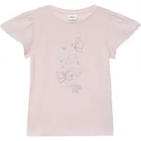 s.Oliver T-Shirt rose / argent / blanc