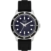 s.Oliver Montre à affichage analogique bleu nuit / noir / argent