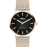 s.Oliver Montre à affichage analogique or rose