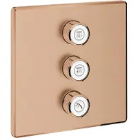 GROHE Vanne encastrée GROHTHERM SMARTCONTROL carrée, triple warm sunset brossé