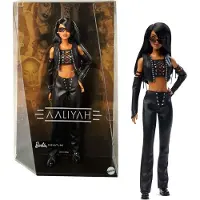 Mattel Poup e de collection Signature Aaliyah 11,5" en tenue en similicuir noir