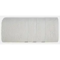 Eurofirany Badetuch 100x150 cm Baumwollcreme mit einem dekorativen Bordion 500 g/m2 Milo (100 x 150 cm)