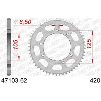 Afam Kit Chaîne Pour Moto Rieju 50 Mrt Sm Pro Après 2018 11x62 Pas 420 Alésage 105mm Neuf