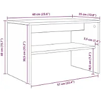 vidaXL Armoire TV Blanc 60 x 35 x 40 cm Bois composite