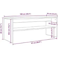 vidaXL : Meubles TV, 100 x 35 x 40 cm, imitation chêne Sonoma, panneaux de particules