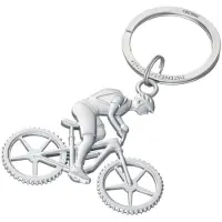 Troika Porte-clés VTT, métal, argenté, Argent