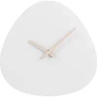 Sensahome Horloge murale Lima - Horloge design style Japandi - forme organique moderne aspect béton - Ø30 cm - Blanc