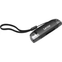 Lexar Lecteur LRW310 à double emplacement pour cartes SD/microSD, USB 3.1 A et C