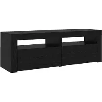 vidaXL Armoire TV 2 pcs Noir imitation chêne 195 x 35 x 40 cm